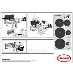EQ HD 14 400ml 2K Manual Disp -  ручной пистолет для нанесения 2К клеев 200/400/490 мл